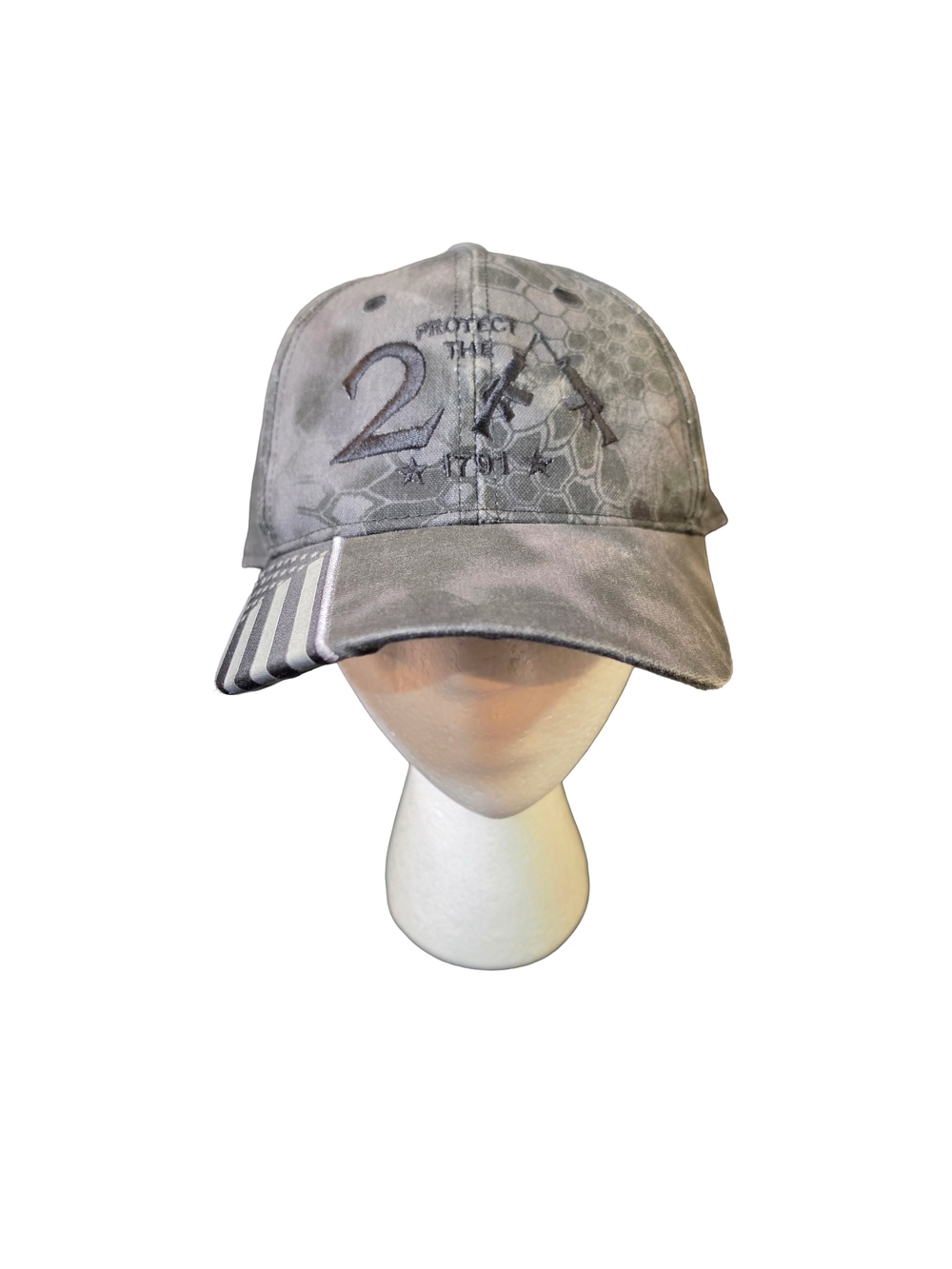 Protect The 2nd Kryptek Camo Adjustable Hat American Flag Brim Tactical Hunting
